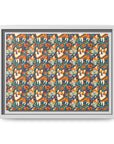 Corgi Carnival Couture Matte Canvas, Framed