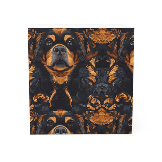 Modern Rottweiler Royalty Note Cube