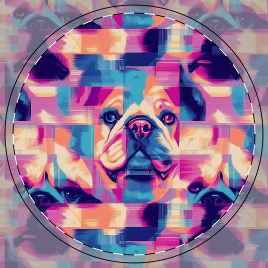 Dazzling Bulldog Chic Ceramic Coaster