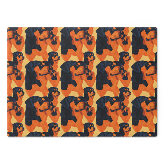 Rottweiler Chic Pawsitivity Cutting Board