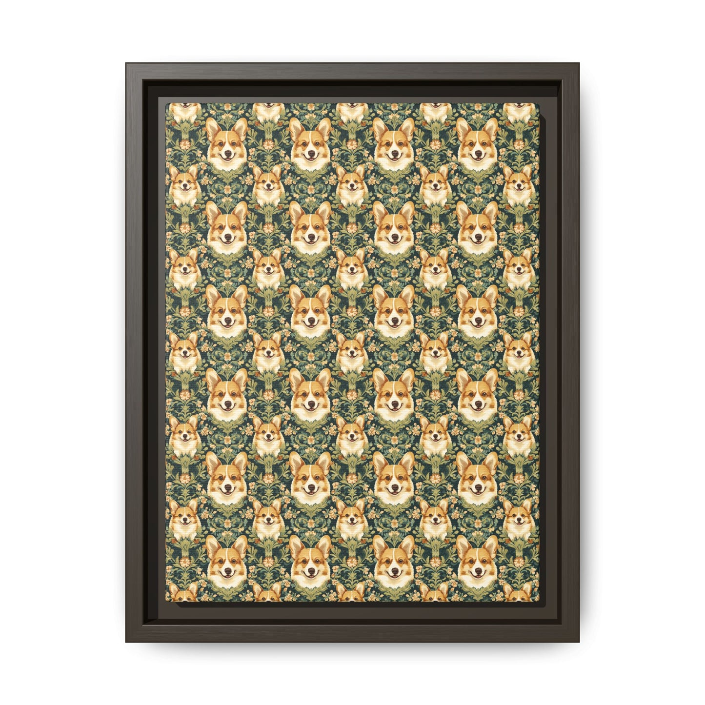 Corgi Charmz Matte Canvas, Framed