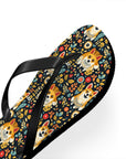 Corgi Rainbow Vine Dream Flip Flops