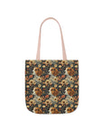 Beagle Blossoms Canvas Tote Bag