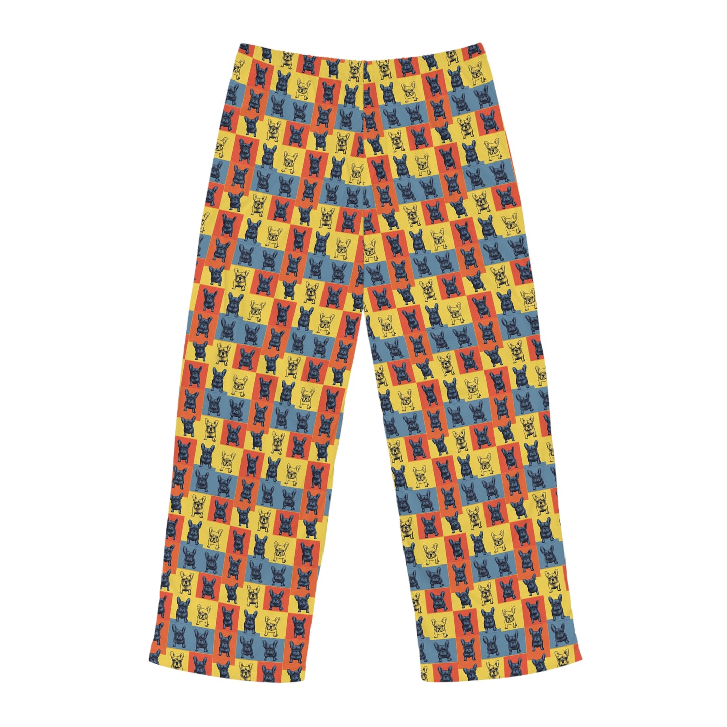 Frenchie Pop Art Pawfection Grid Men's Pajama Pants