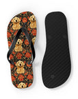 Golden Pawsatronic Tapestry Flip Flops