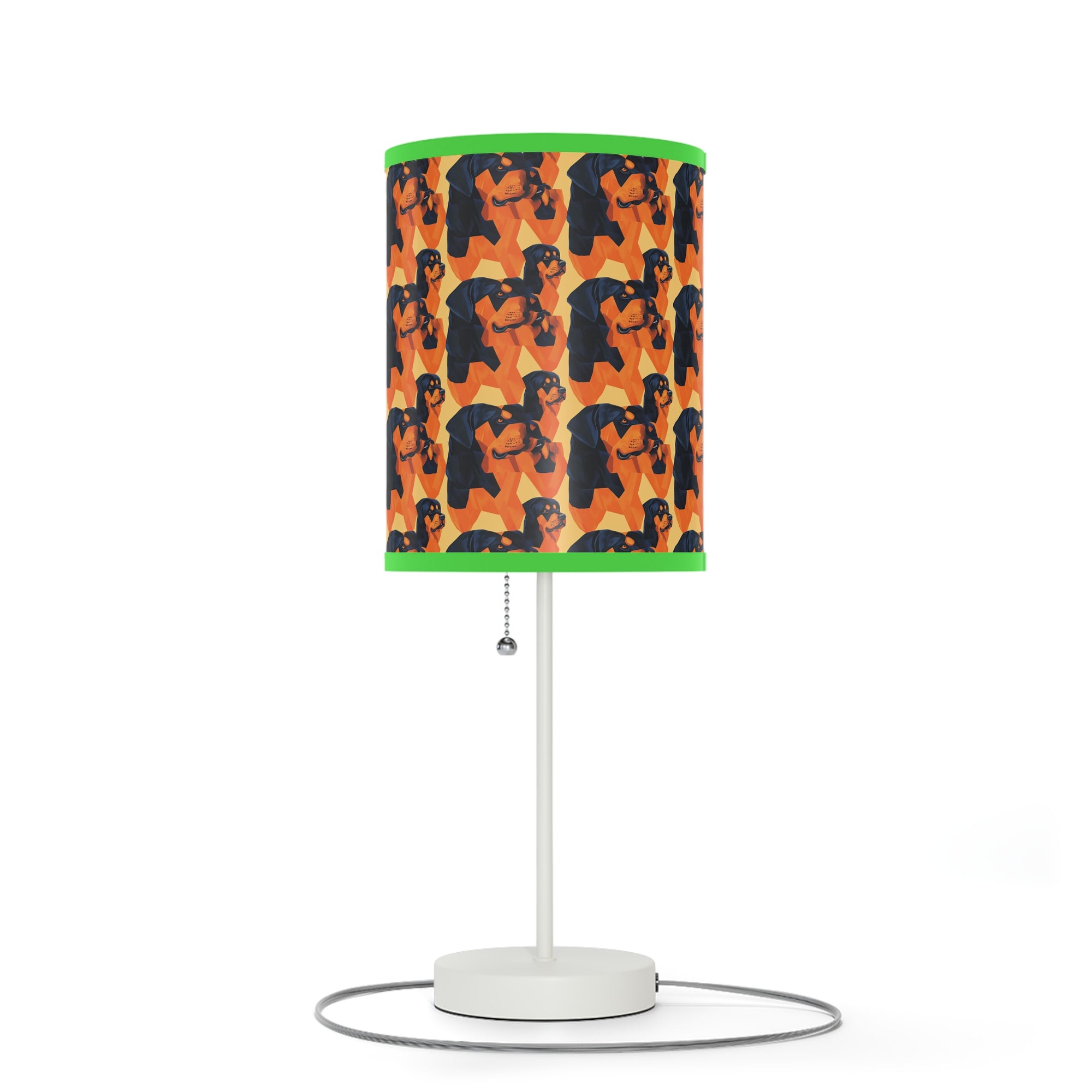 Rottweiler Chic Pawsitivity Lamp on a Stand