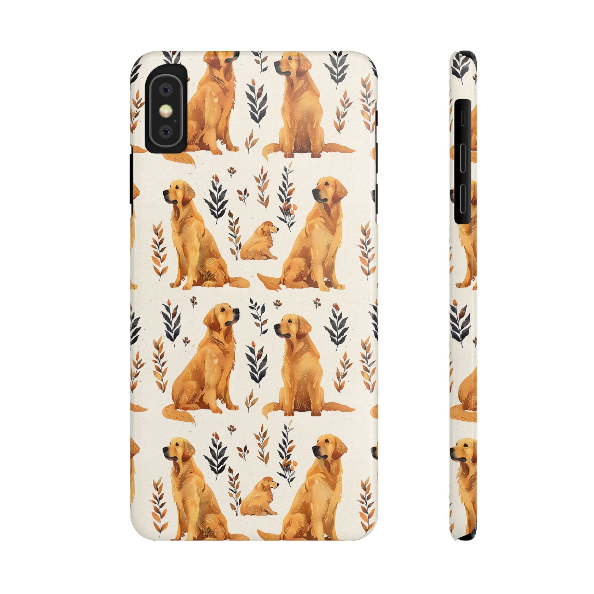 Golden Glamour Paws - Luxe Licks for Regal Retrievers Slim Phone Cases