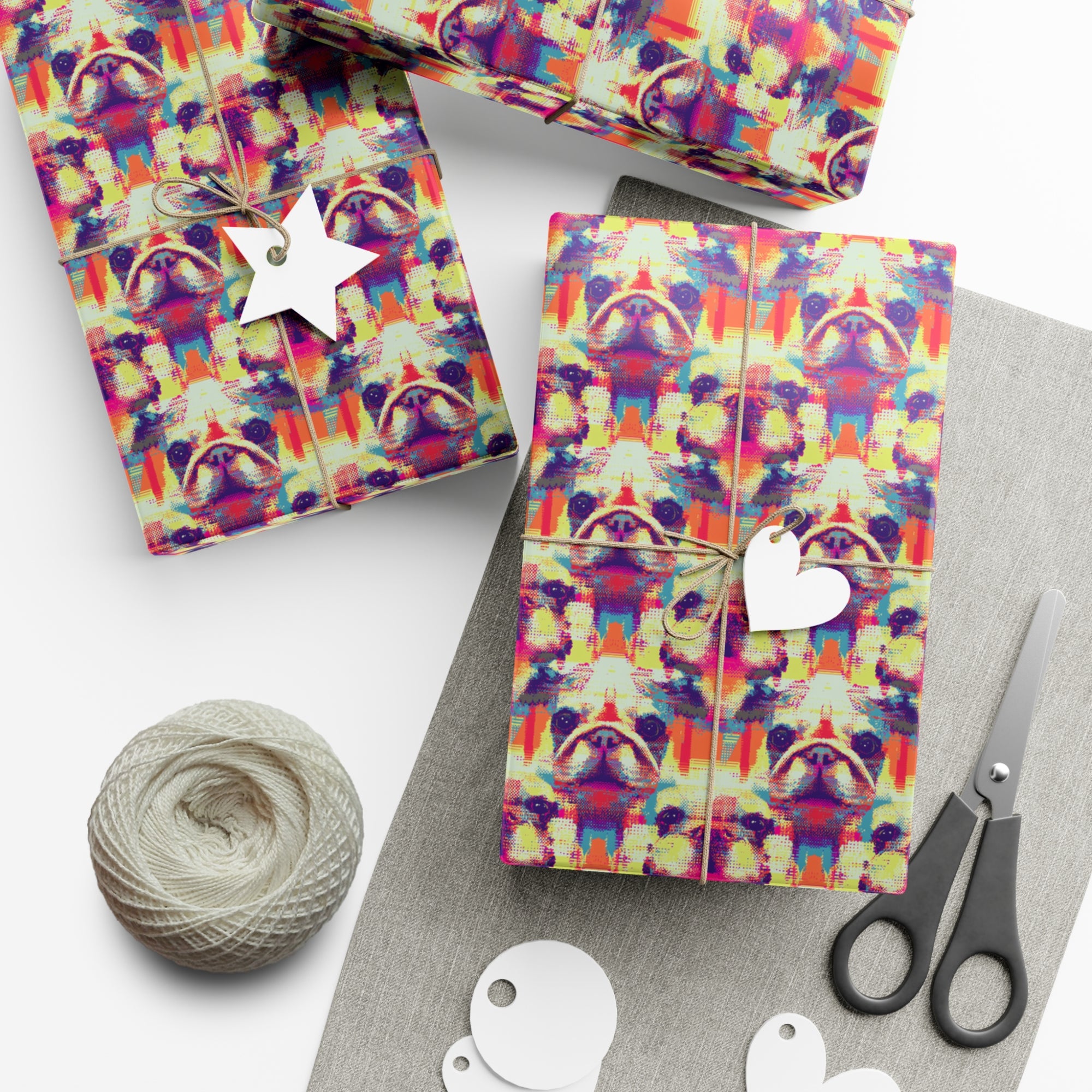 Glitchy Bulldog Blitz Gift Wrap Papers