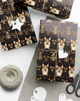 Nighttime Corgi Glow Stride Gift Wrap Papers