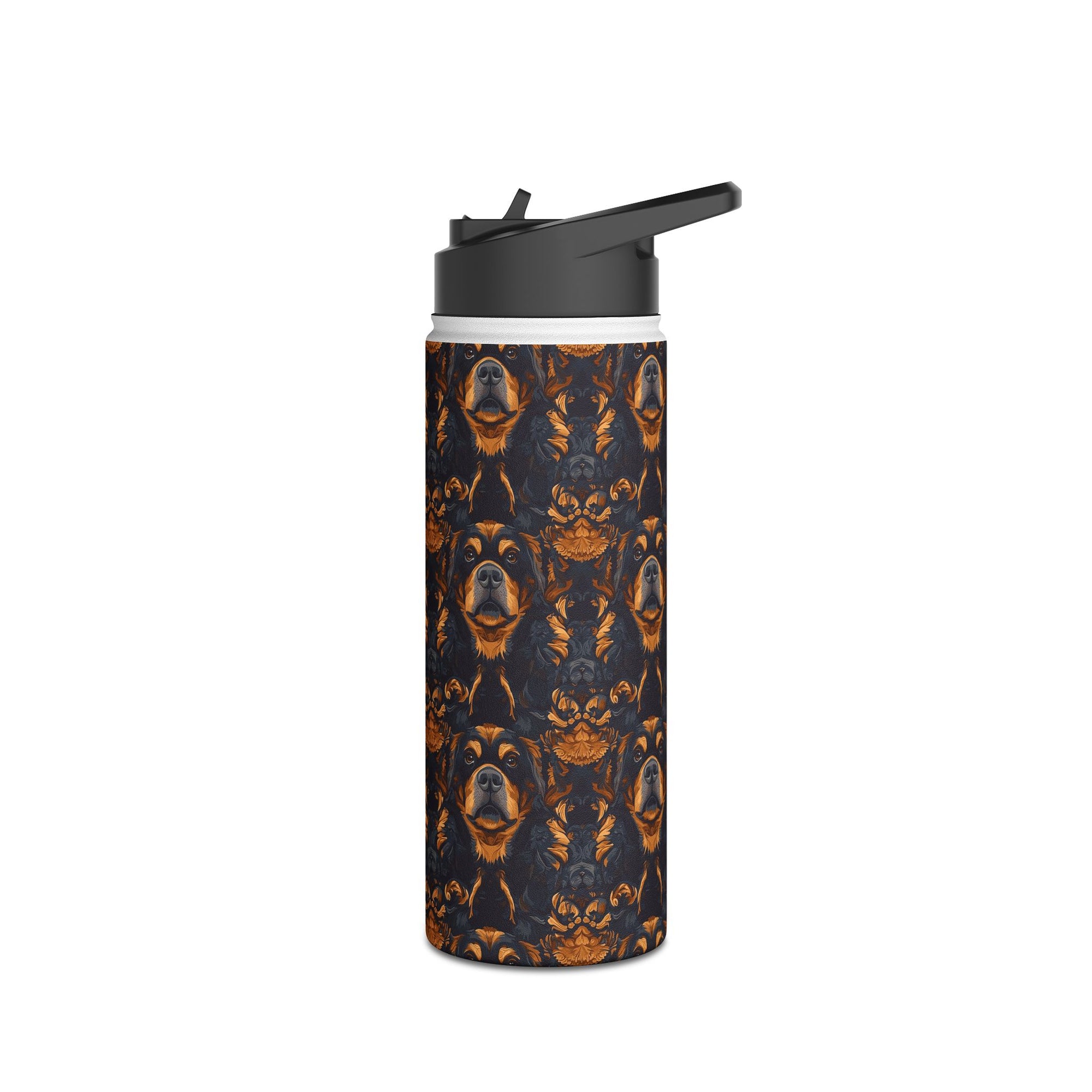 Modern Rottweiler Royalty Stainless Steel Water Bottle