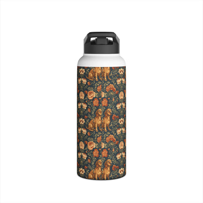 Dazzling Dachsund Blossoms & Foliage Stainless Steel Water Bottle