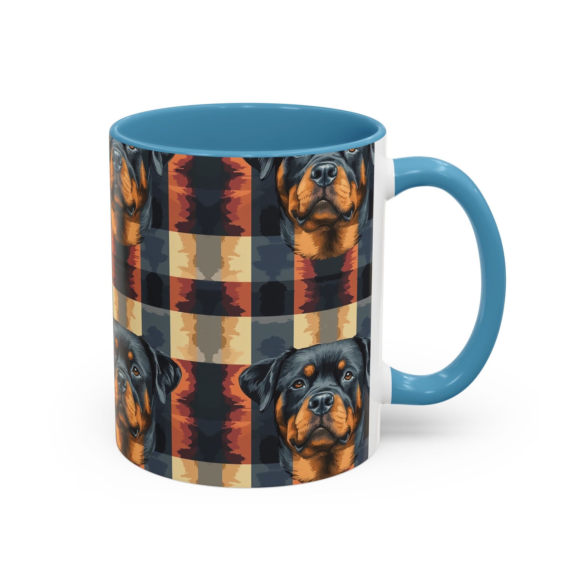 Pawsome Rottweiler Royalty Plaid Accent Coffee Mug