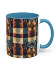 Pawsome Rottweiler Royalty Plaid Accent Coffee Mug