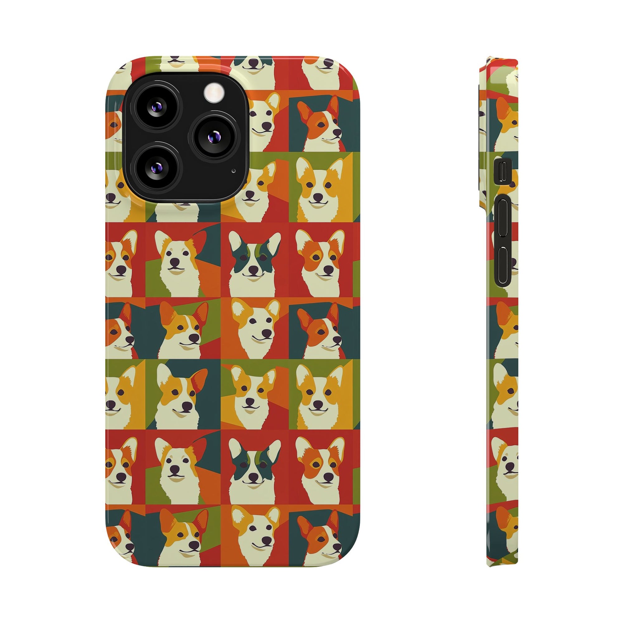 Corgi Chic Popart Pup Slim Phone Cases