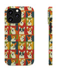 Corgi Chic Popart Pup Slim Phone Cases