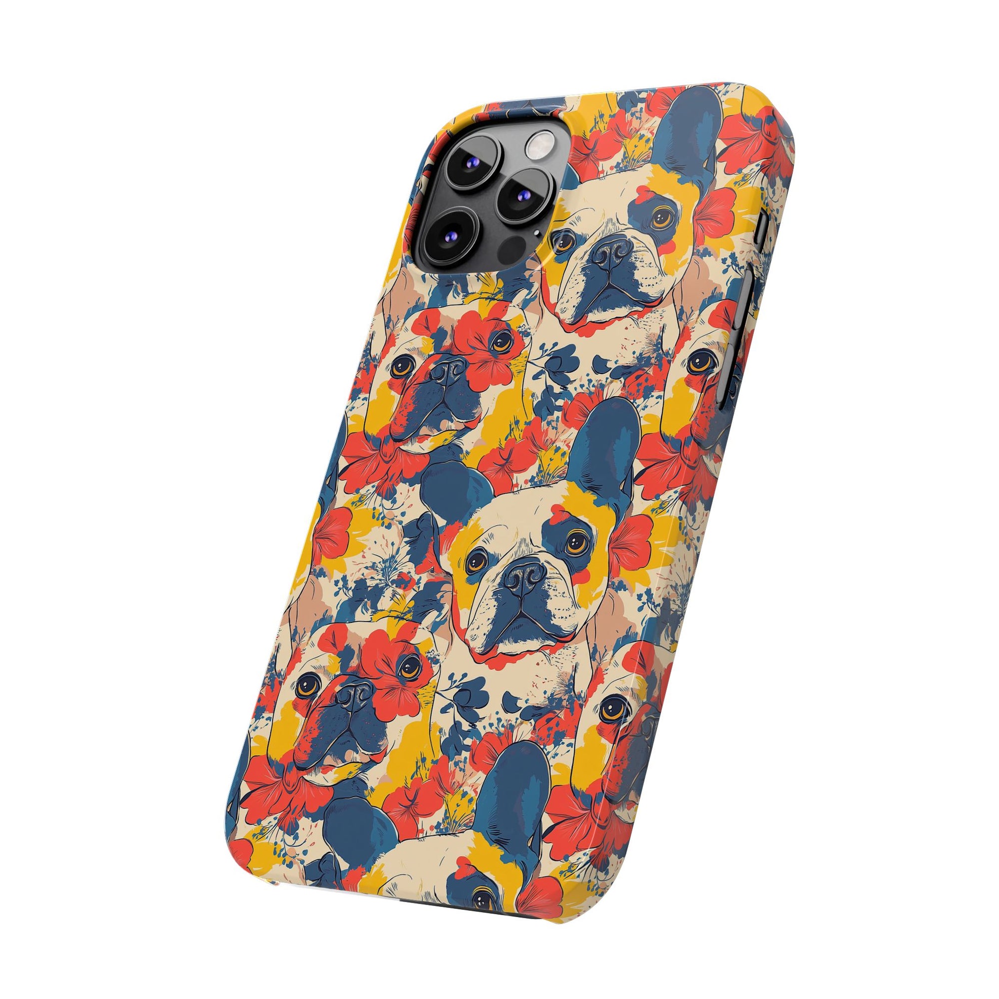 Bloom Pup Frenchietastic Splatter Slim Phone Cases