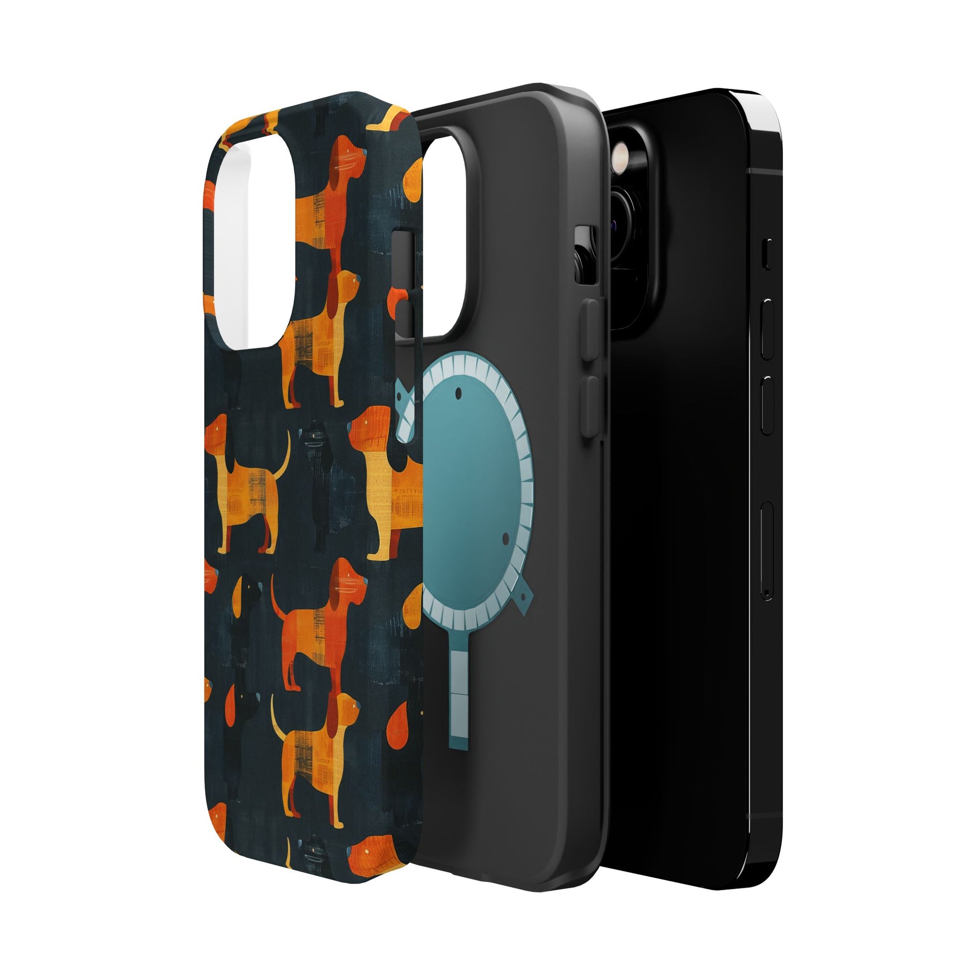 Dapper Dachshund Noir Glow Magnetic Tough Cases