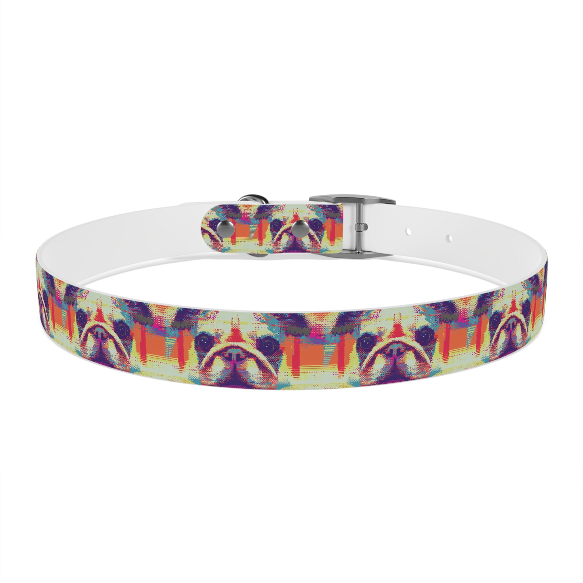 Glitchy Bulldog Blitz Dog Collar