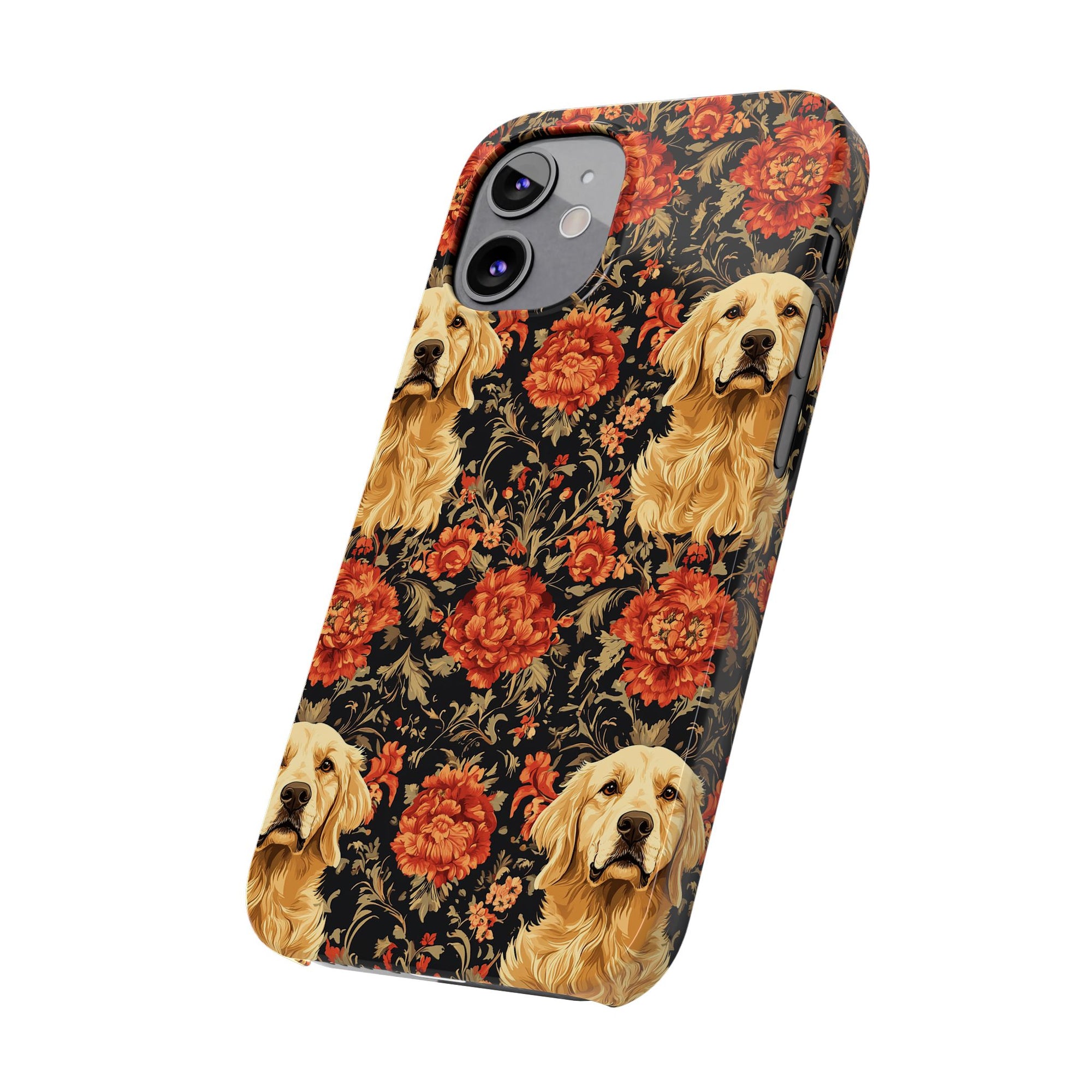 Golden Pawsatronic Tapestry Slim Phone Cases