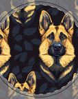 Majestic Hound Couture: German Shepherd LuxeBlend Ceramic Coaster