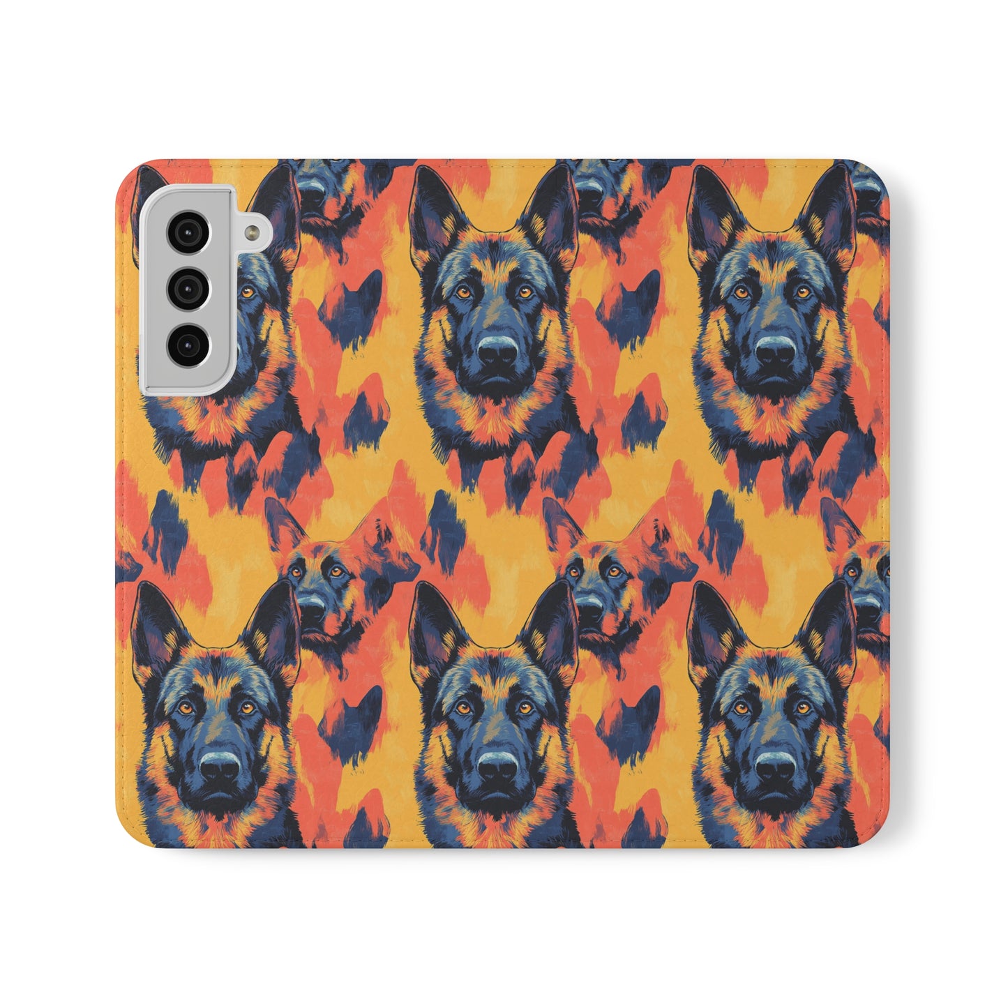 Impressionistic German Shepherds Flip Cases