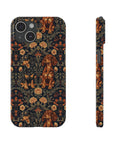 Dapper Dachshund Embroidery Elegance Slim Phone Cases