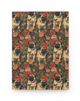 Blooming Pug Paradise Hardcover Journal Matte