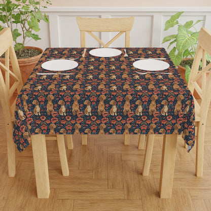 Floral Pawsome Dachsund Delight Tablecloth