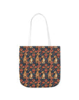 Floral Pawsome Dachsund Delight Canvas Tote Bag