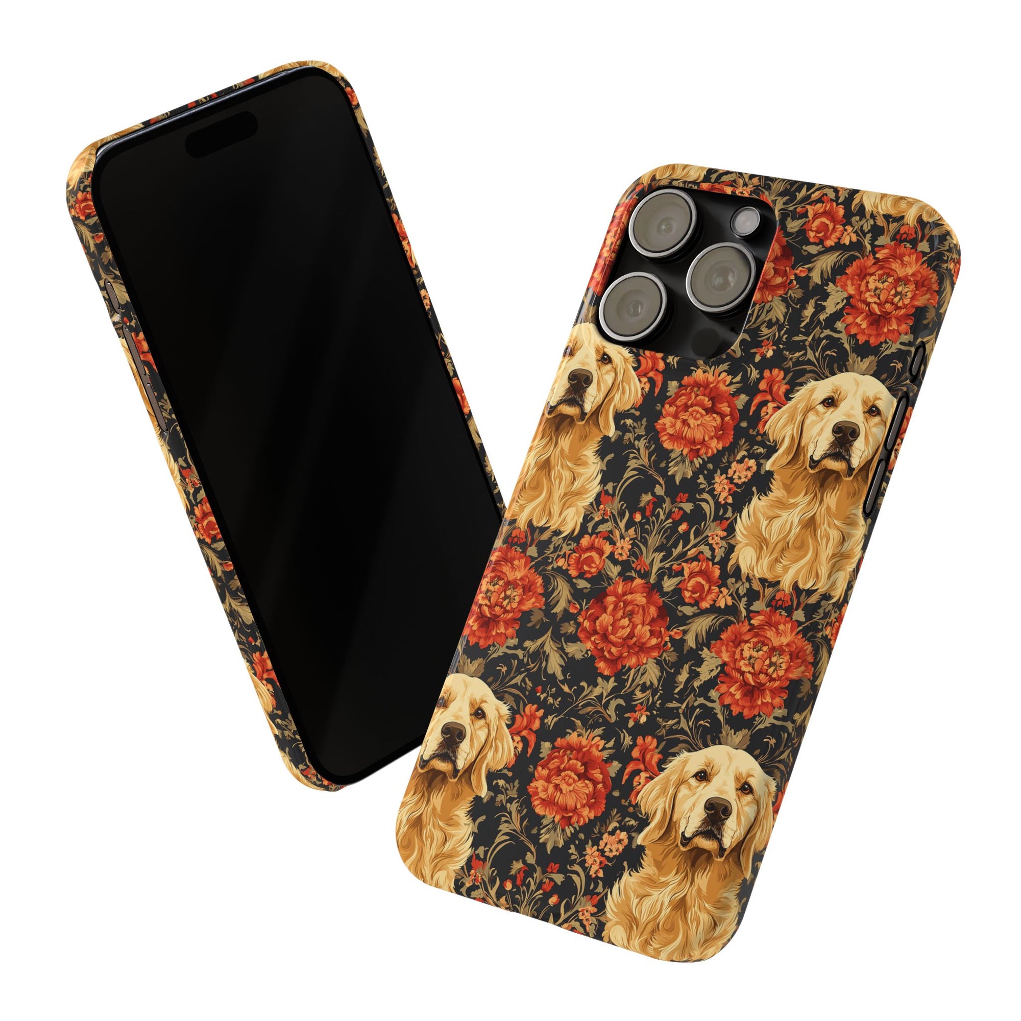 Golden Pawsatronic Tapestry Slim Phone Cases