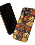 Golden Pawsatronic Tapestry Slim Phone Cases