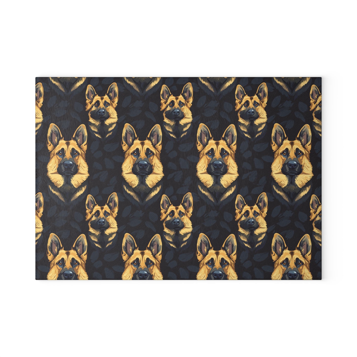 Majestic Hound Couture: German Shepherd LuxeBlend Glass Cutting Board