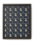 Frenchie Celestial Soar Matte Canvas, Framed