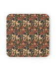 Blooming Pug Paradise Cork Back Coaster