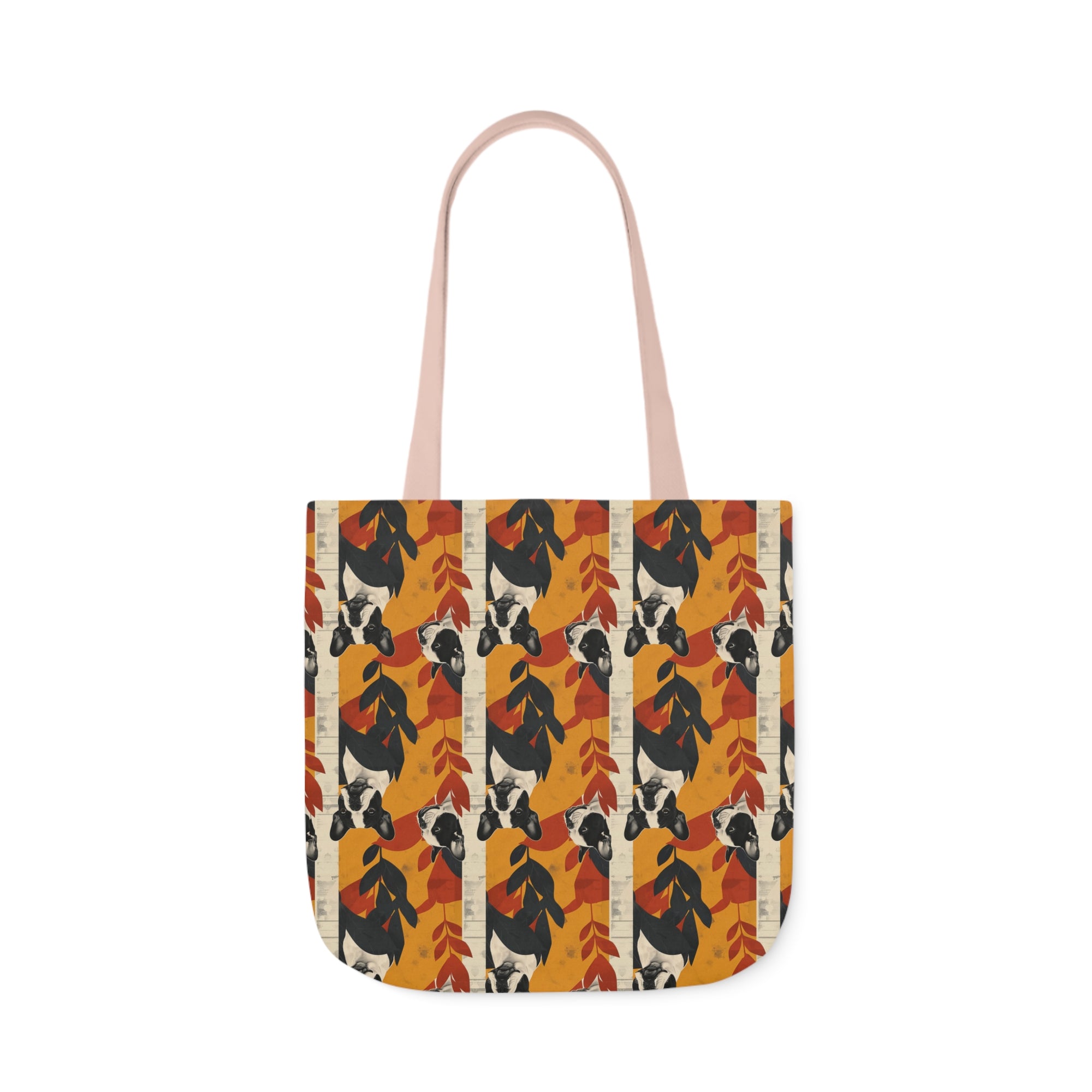 Chic Frenchie Charm Canvas Tote Bag