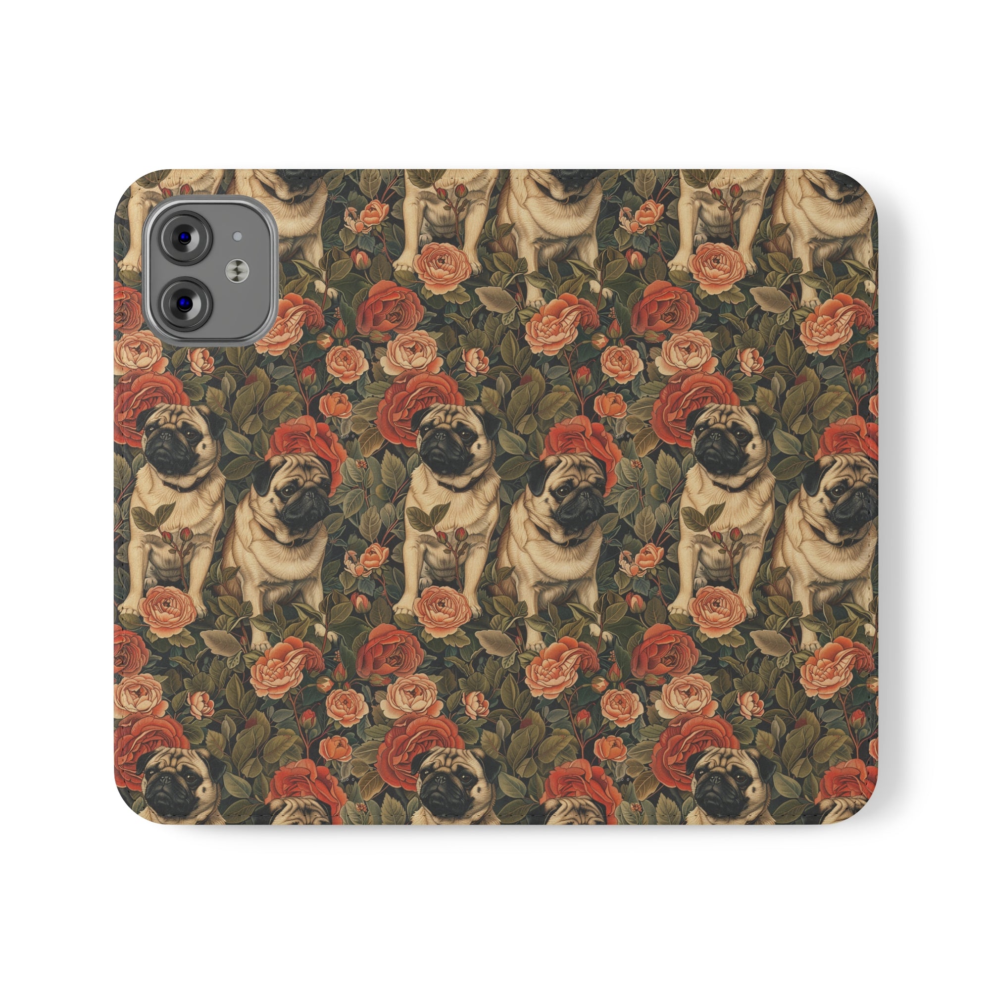 Blooming Pug Paradise Flip Cases