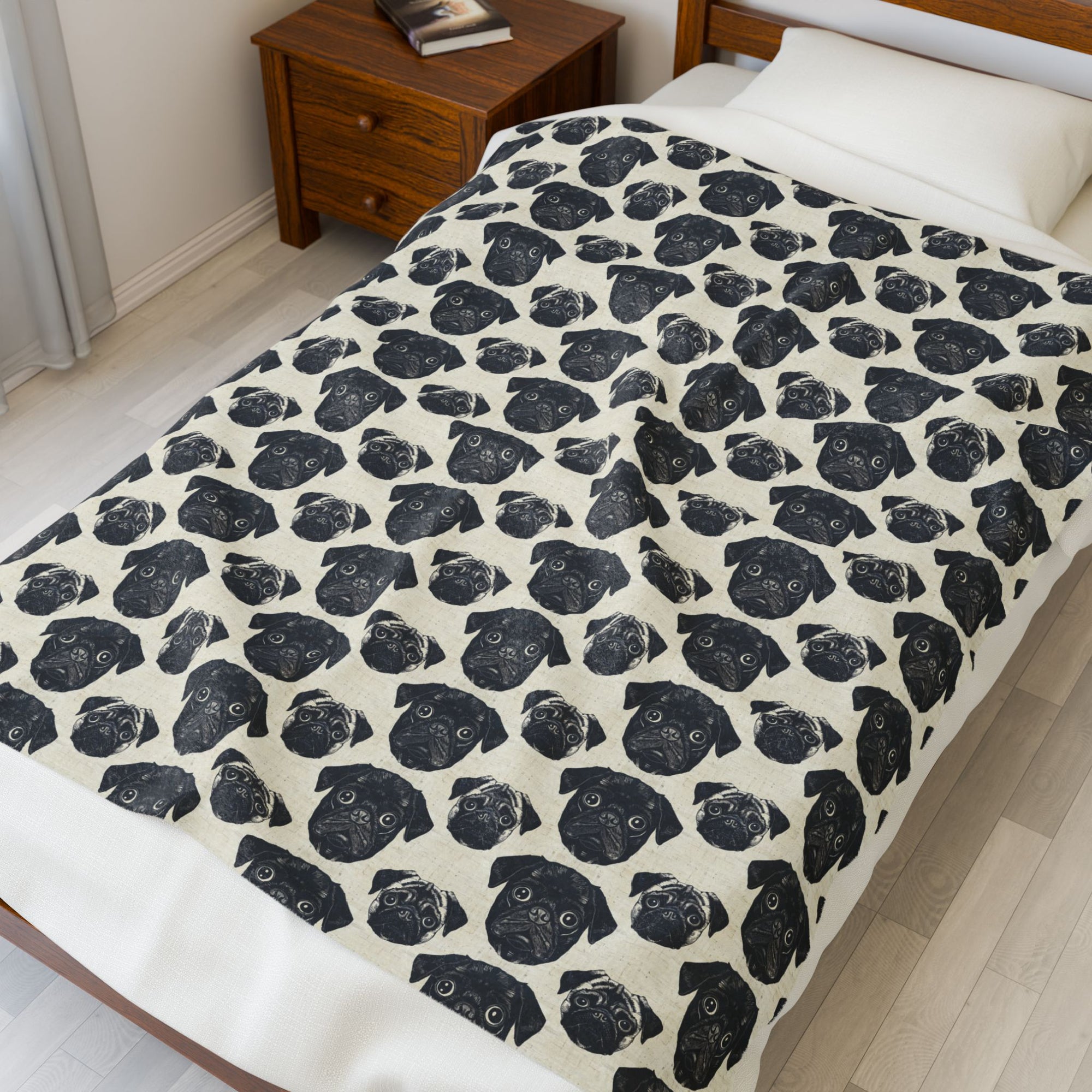 Pugalicious Enchantment Velveteen Plush Blanket