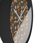 Dazzling Dachsund Blossoms & Foliage Wall Clock