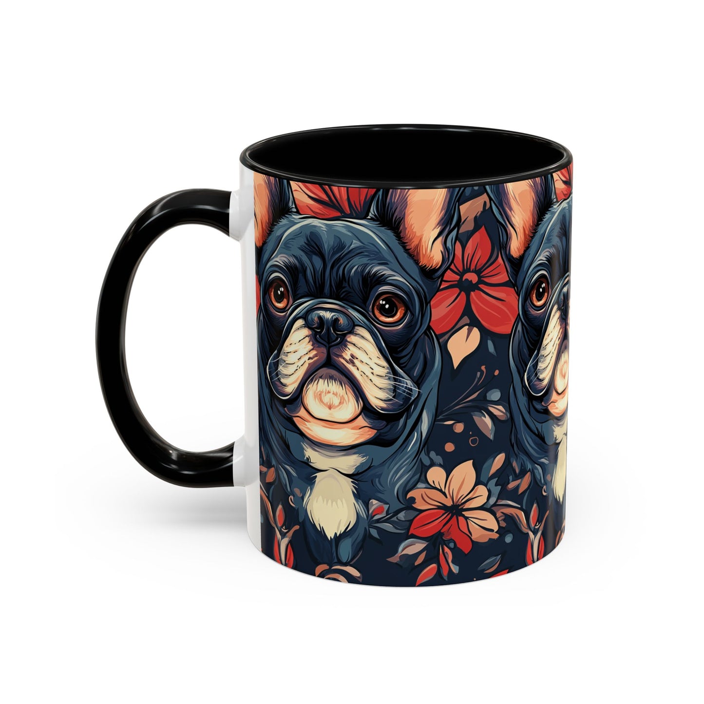 Gothic Rose Bulldog Noir Enchantment Accent Coffee Mug