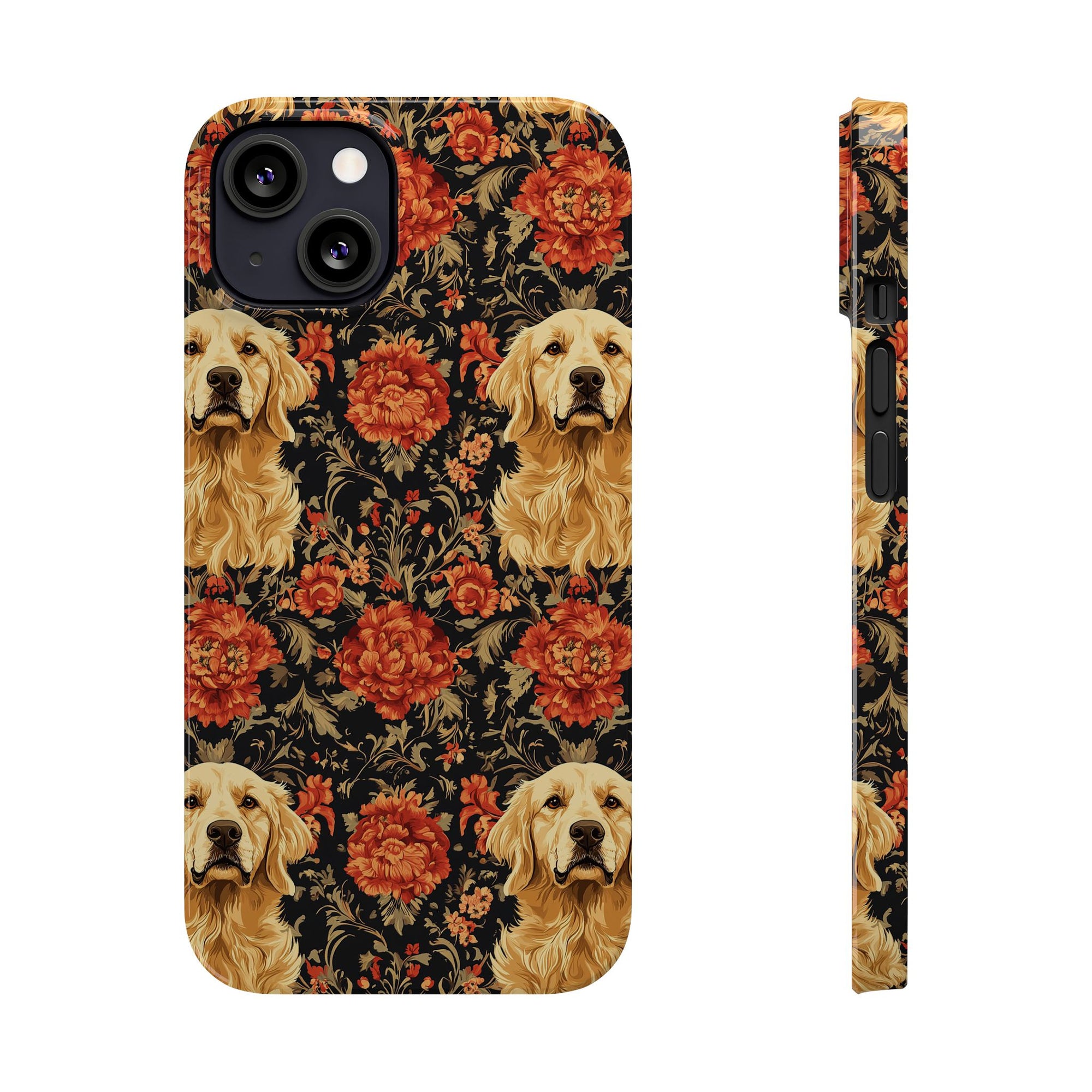 Golden Pawsatronic Tapestry Slim Phone Cases