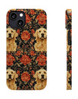 Golden Pawsatronic Tapestry Slim Phone Cases