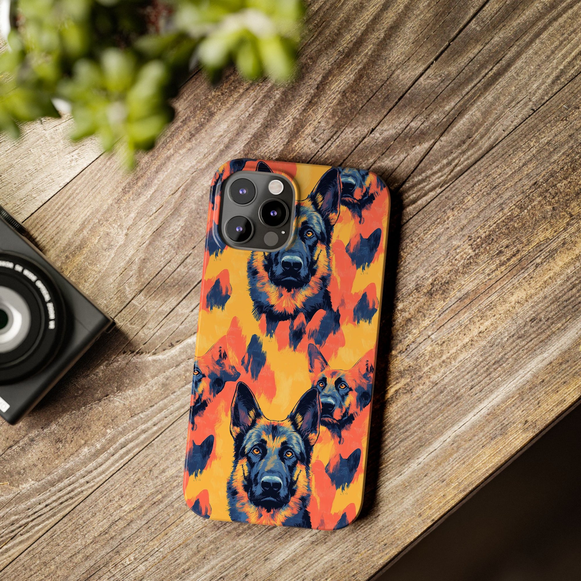 Impressionistic German Shepherds Slim Phone Cases