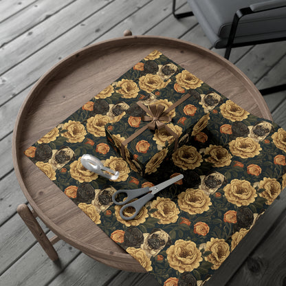 Pugs in Bloom Wrapping Paper