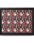 Bulldoggy Bliss Chomper Matte Canvas, Framed