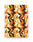 Golden Woof Abstract Glamour Hardcover Journal Matte