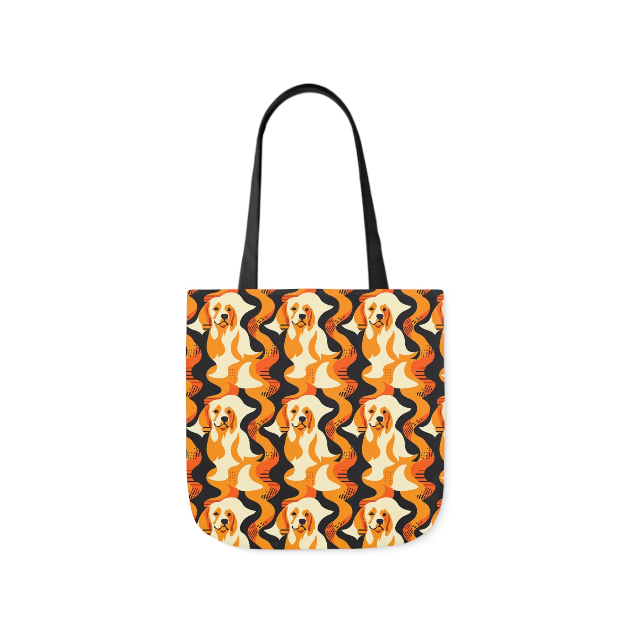 Golden Woof Abstract Glamour Canvas Tote Bag