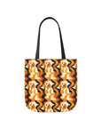 Golden Woof Abstract Glamour Canvas Tote Bag