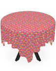 Bubblegum Glamour Bulldog Bouquet Tablecloth