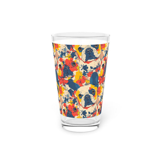 Bloom Pup Frenchietastic Splatter Pint Glass