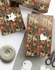 Blooming Pug Paradise Gift Wrap Papers